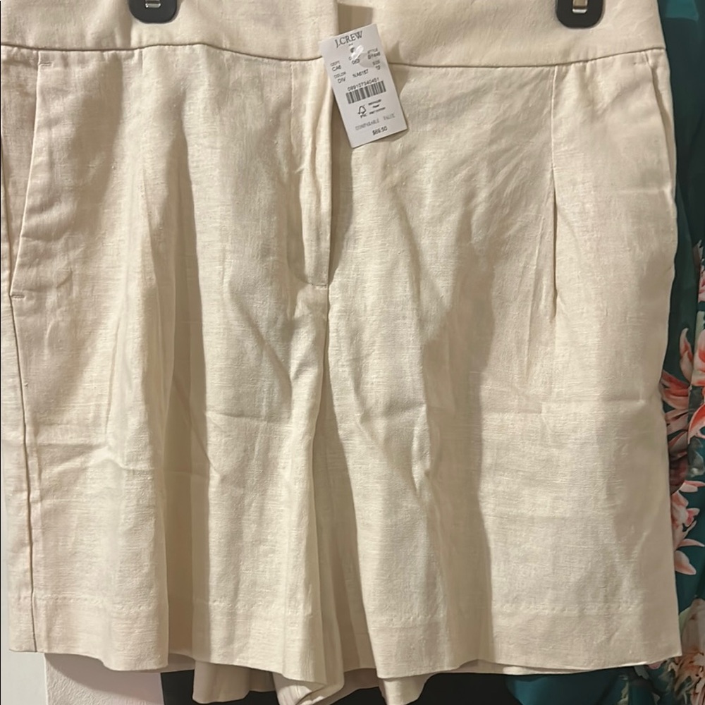 J.Crew Light Beige Linen Shorts